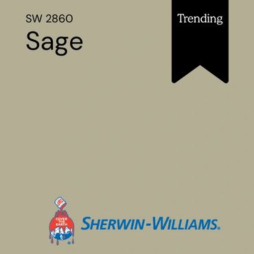 Sherwin-Williams Sage SW 2860 — trending green paint color ideal for South Tampa house painting projects, including interior and exterior painting.