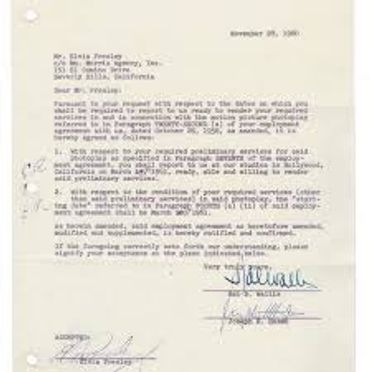Elvis Contract 1960 Paramount, Elvis Collector, Elvis Presley Collector, The Elvis Collector, Expert