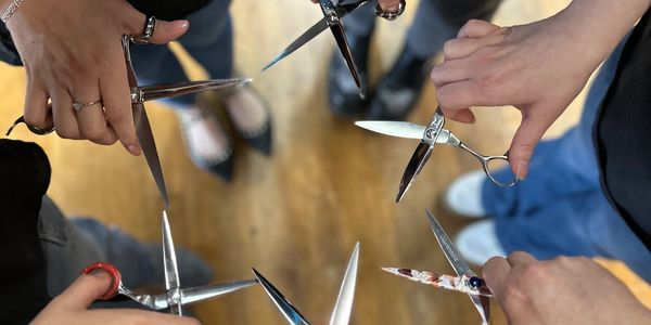 Team environment working together to achieve beautiful hair in downtown round rock