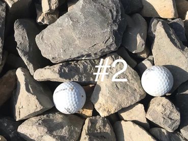 #2 limestone base material compared to golf balls