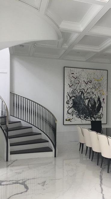 Beautiful hand rail made with nickel silver top cap and a stunning selection of spindles.