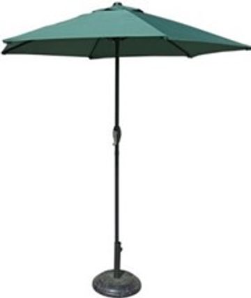 green garden umbrella parasol with heavy base