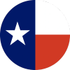 Texas state flag in circular form.