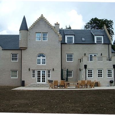 Traditional Scotish style house in Scotland, UK.
