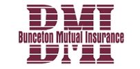 Logo of Bunceton Mutual Insurance with stylized DMI initials.