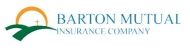 Logo of Barton Mutual Insurance Company with a sun and field design.
