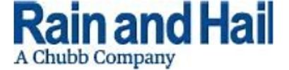 Logo of Rain and Hail, a Chubb Company.