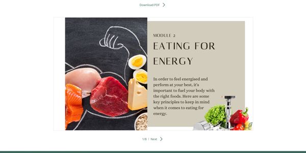 Nutrition Clients' Area Materials