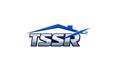 TSSR logo with a blue roof icon on a gray background.