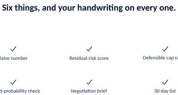 Checklist of six items with handwriting on each.