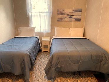 1 - Twin Bed and 1 Full Bed
Bed Linens
Extra Pillows & Blankets