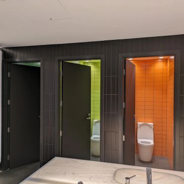 Toilets in the lady's room in a mall. 90% certain in Queenstown, NZ