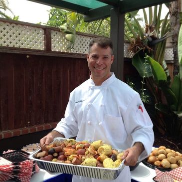 Clambake catering Paella catering, San Diego Caterer, mission beach catering, pacific beach caterer 