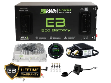 Eco Lithium 51v 105ah Gen3 Battery Bundle - Skinny