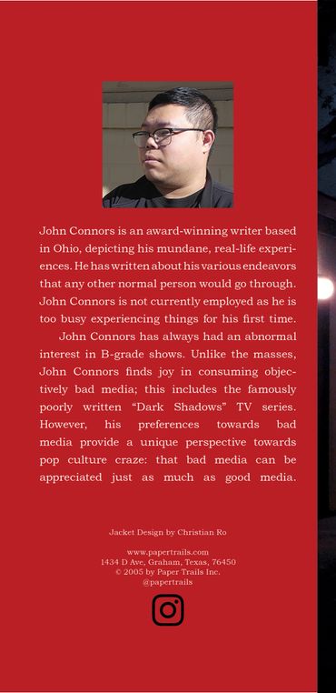 Author John Connors with a bio on his unique storytelling style and interests.