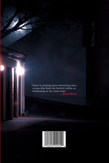 A dimly lit alley with a Beck Stavas quote about hobbies and a barcode at the bottom.