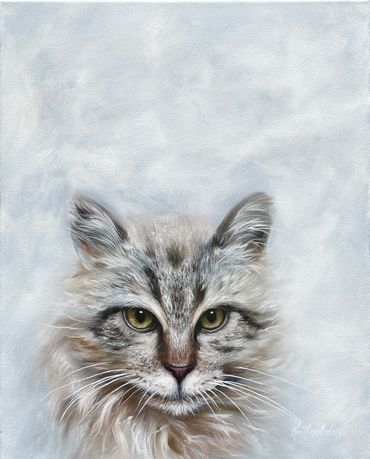 cat painting - SOLD