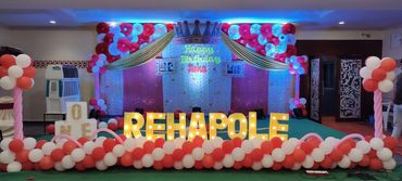 Birthday decoration with balloons