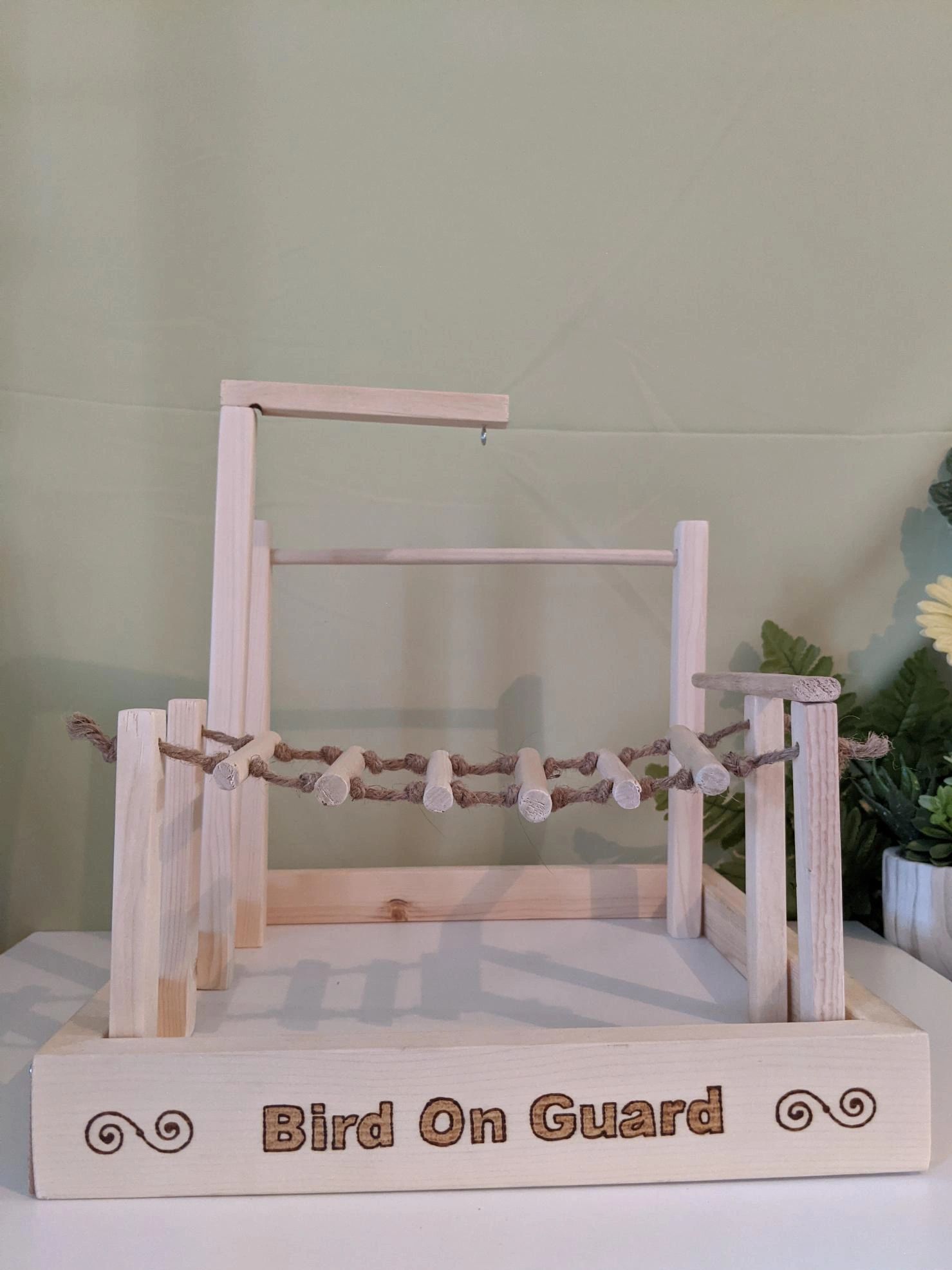 Hand Crafted with wood burned phrases and designs