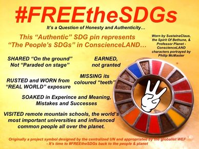 Original, Authentic #FREEtheSDGs pin that went up "Real World" Everest