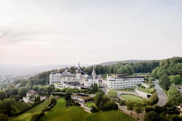 Zurich resort, historic grandeur, modern art collection