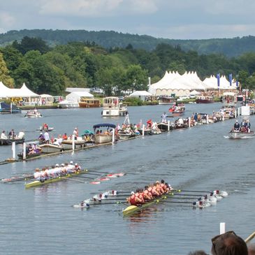 British summer social scene and rowing at Henley