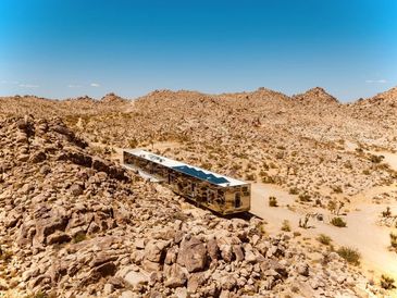 invisible house joshua tree us mirror exterior landscape desert sunset windows