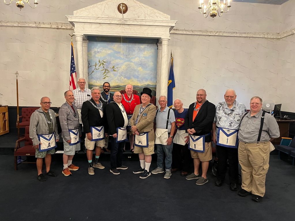 With a special dispensation, the lodge ran as usual with a different look!