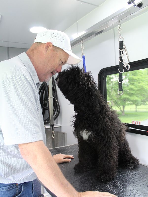 Pre puppy groom kisses