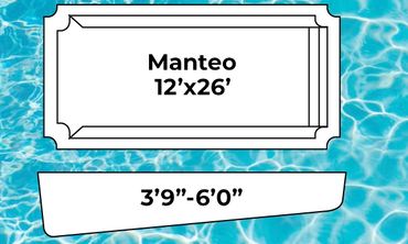Manteo model pool: 12' X 26'
