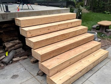 Escalier dans limons aparants