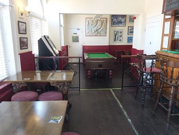 Pool table in a pub