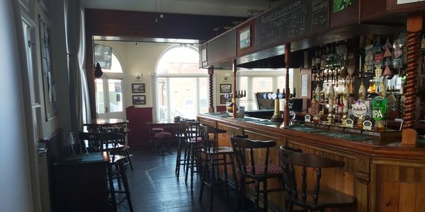 Interior picture of a bar in a pub