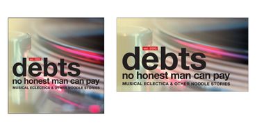 Digital logo for Debts No Honest Man Can Pay, a Podcast radio show.