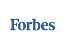 Forbes logo with blue text on white background.