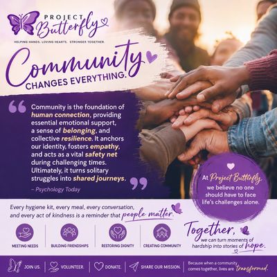 Project Butterfly promotes community, empathy, and support through shared journeys.