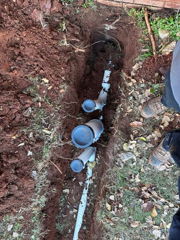 Extendable Backwater valve on new sewer line we installed.