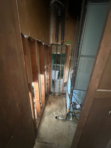 removal of sheetrock. drying process