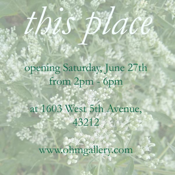 Gallery opening announcement with date and address.