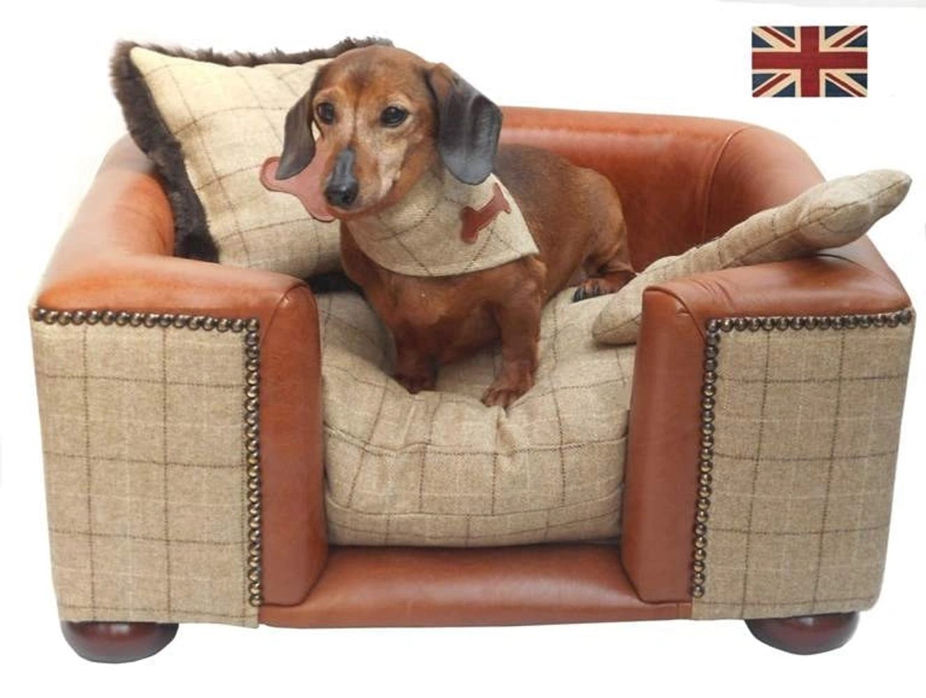  Luxury Dog Bed Bespoke Luxury Dog Furniture Tweed and Leather