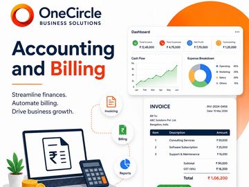 OneCircle Business Solutions offers streamlined accounting and billing with smart invoicing and real-time reports.