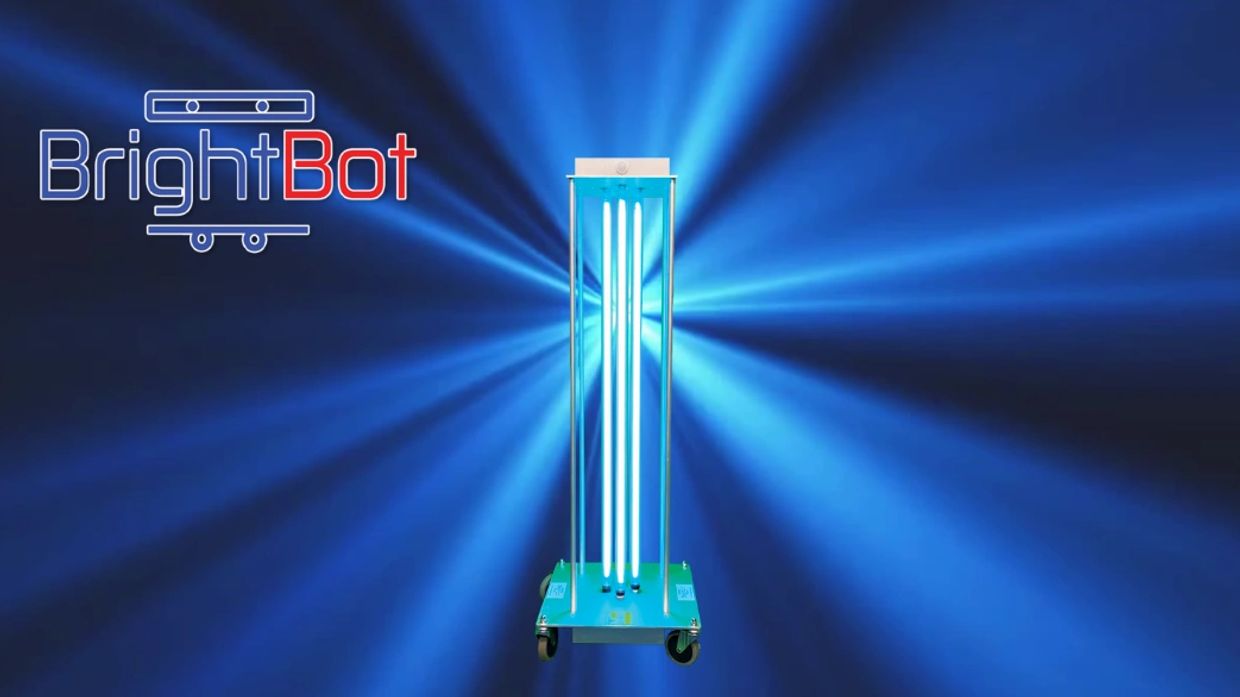 BrightBot UV disinfection robot disinfecting,