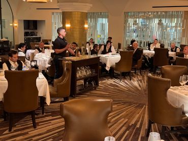 Giambrone, the Cierto Tequila Brand Educator at Delmonico's Steak house for a staff training.