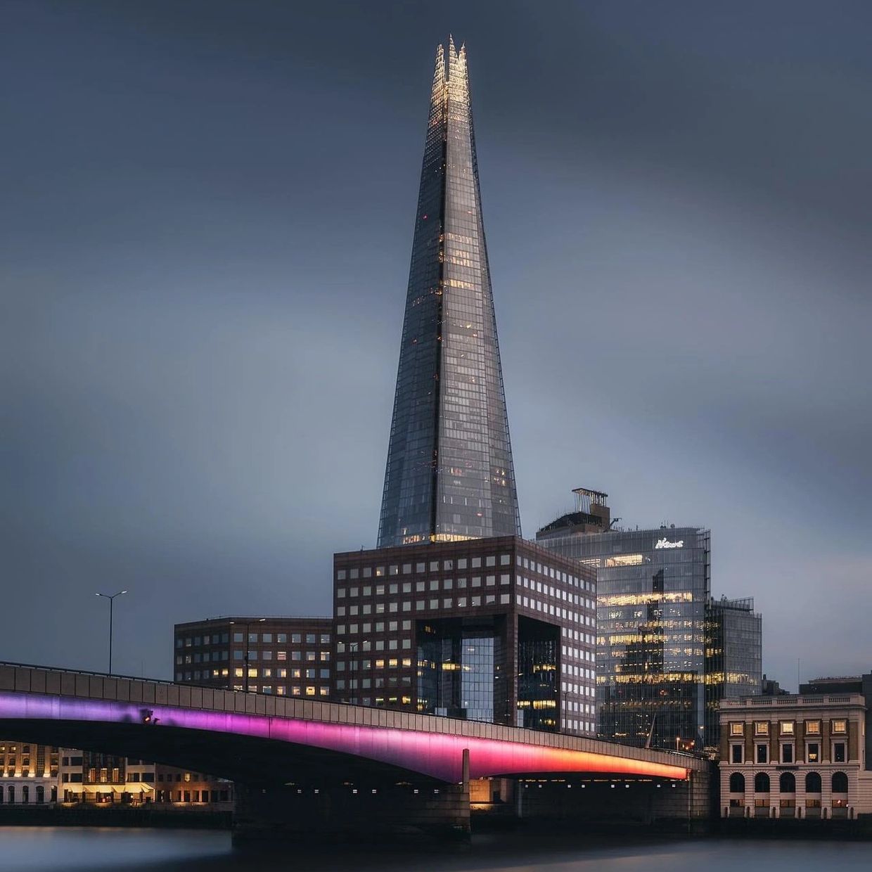 City of London and the Shard at night 