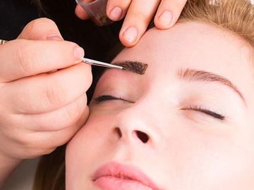 Eyebrow tinting is the process of applying semi-permanent dye to enhance, shape, and define your brows gives the appearance of thicker, more youthful looking brows,