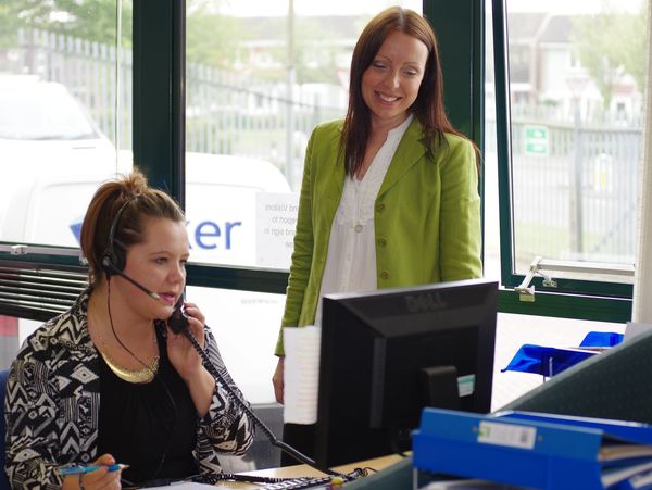 Office staff in call centre