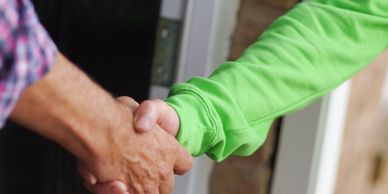 Shaking hands