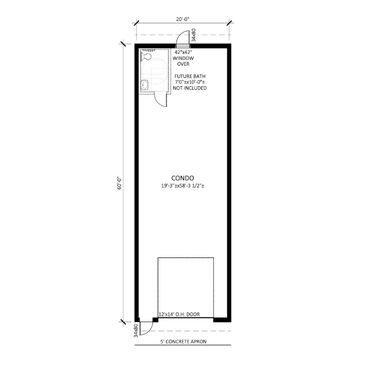 20'X60' Floor Plan - Black Box Condos Moosomin