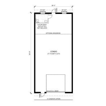 28'X60' Floor Plan - Black Box Condos Moosomin