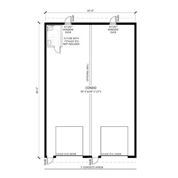 40'X60' Floor Plan - Black Box Condos Moosomin
